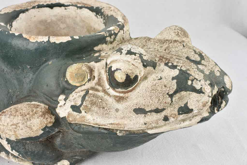 Pair of salvaged frog planters