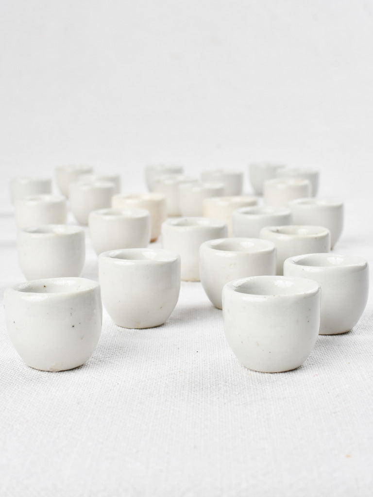 Collection of 25 vintage escargot pots 1½"