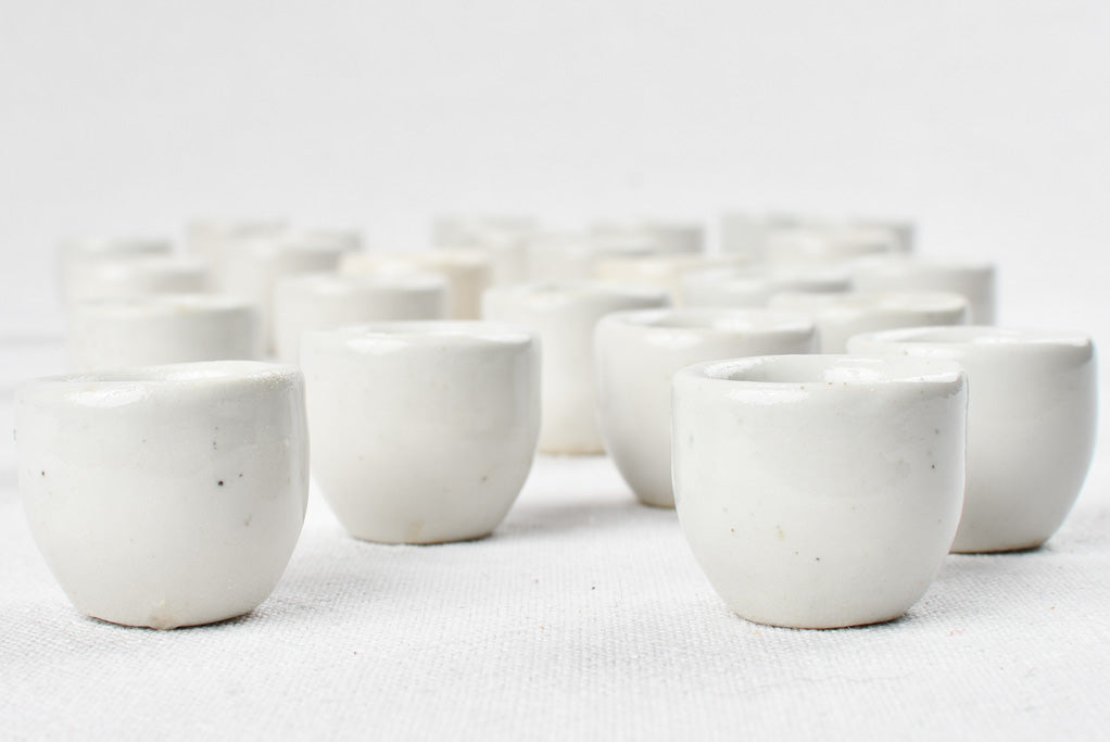 Collection of 25 vintage escargot pots 1½"