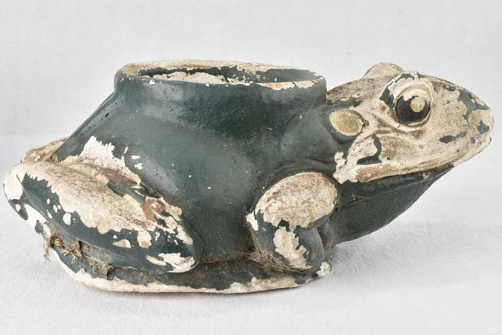 Pair of salvaged frog planters