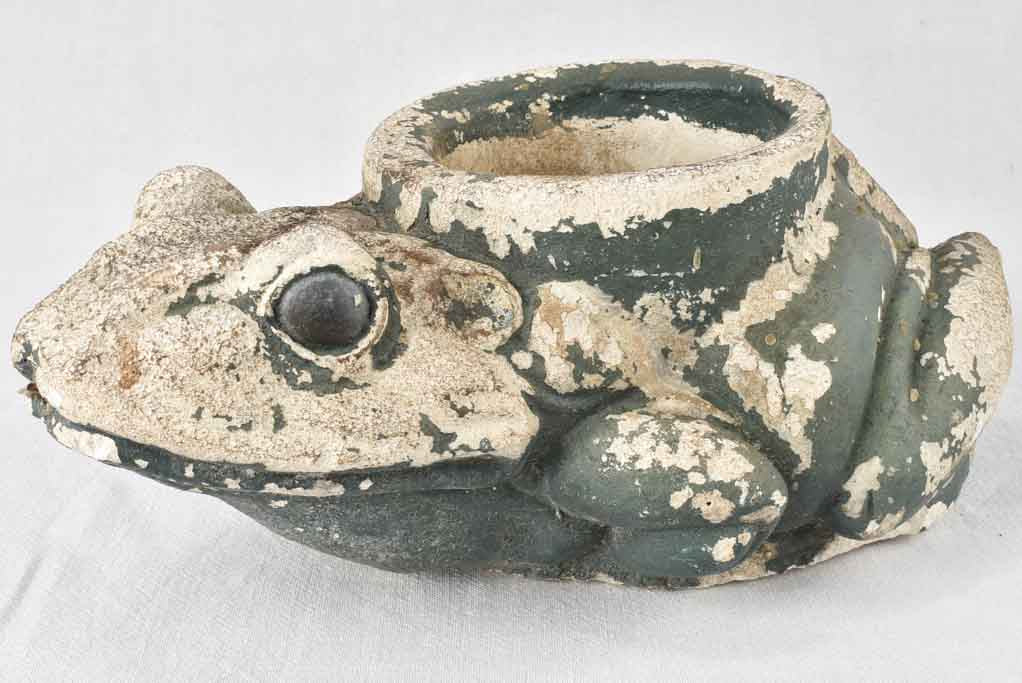 Pair of salvaged frog planters