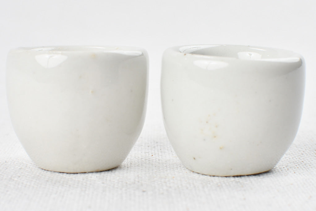 Collection of 25 vintage escargot pots 1½"