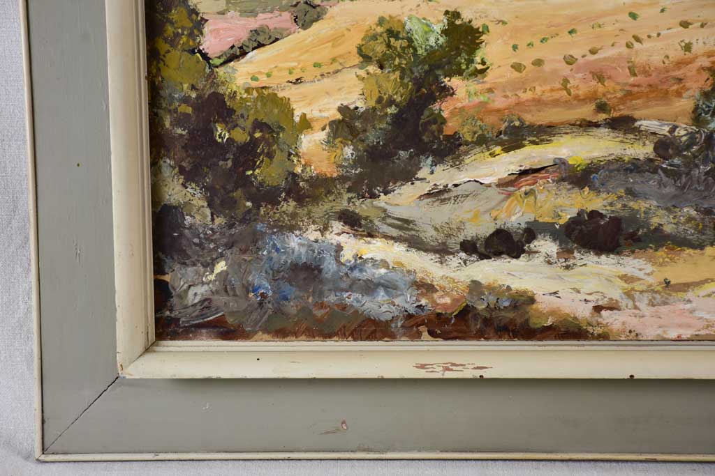 Village landscape by Architect Paul Dupré-Lafon (1900 - 1971) 1957 - oil on board 27¼" x 36¼"