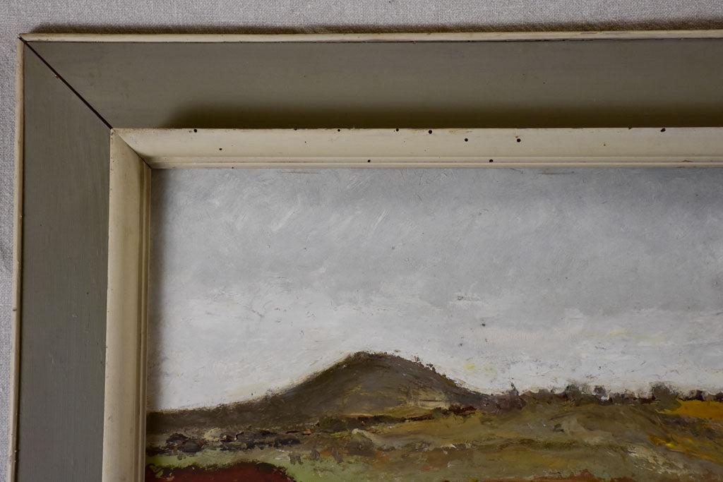 Village landscape by Architect Paul Dupré-Lafon (1900 - 1971) 1957 - oil on board 27¼" x 36¼"