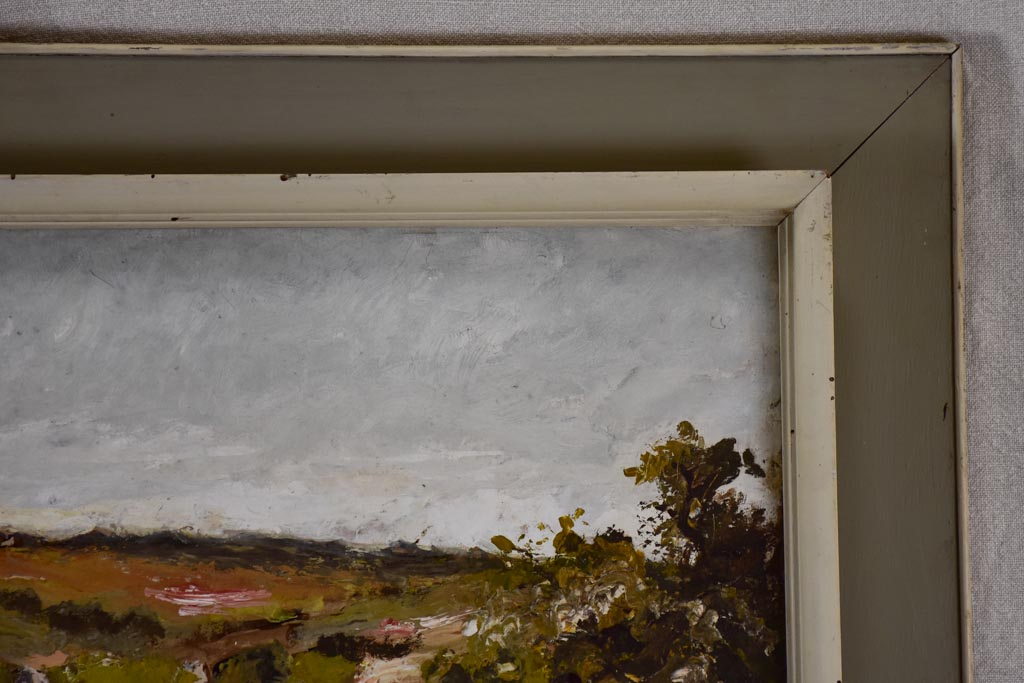 Village landscape by Architect Paul Dupré-Lafon (1900 - 1971) 1957 - oil on board 27¼" x 36¼"