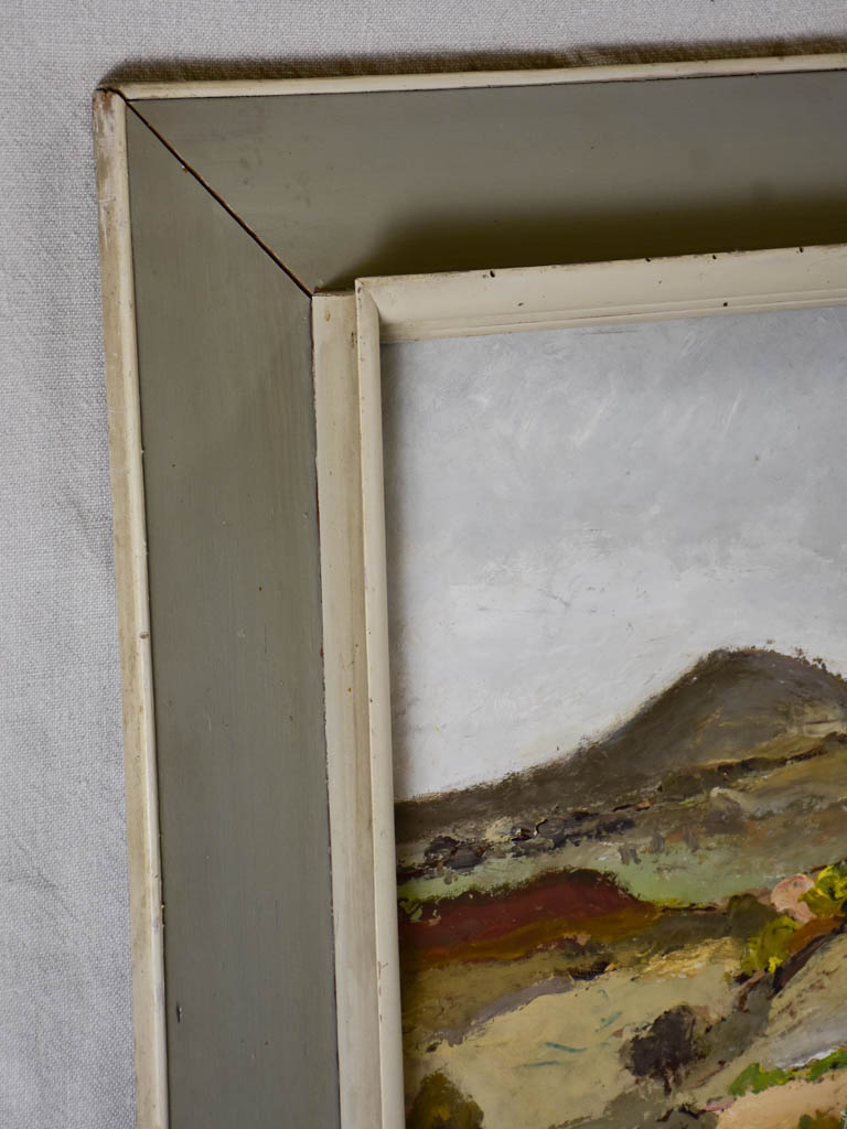 Village landscape by Architect Paul Dupré-Lafon (1900 - 1971) 1957 - oil on board 27¼" x 36¼"