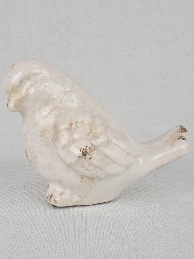 Collection of six blue and white ceramic birds