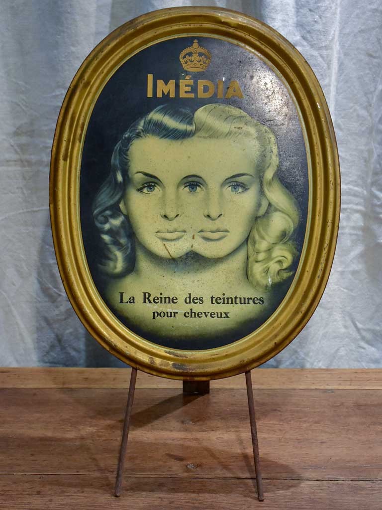 Mid century French sign - hair dye
