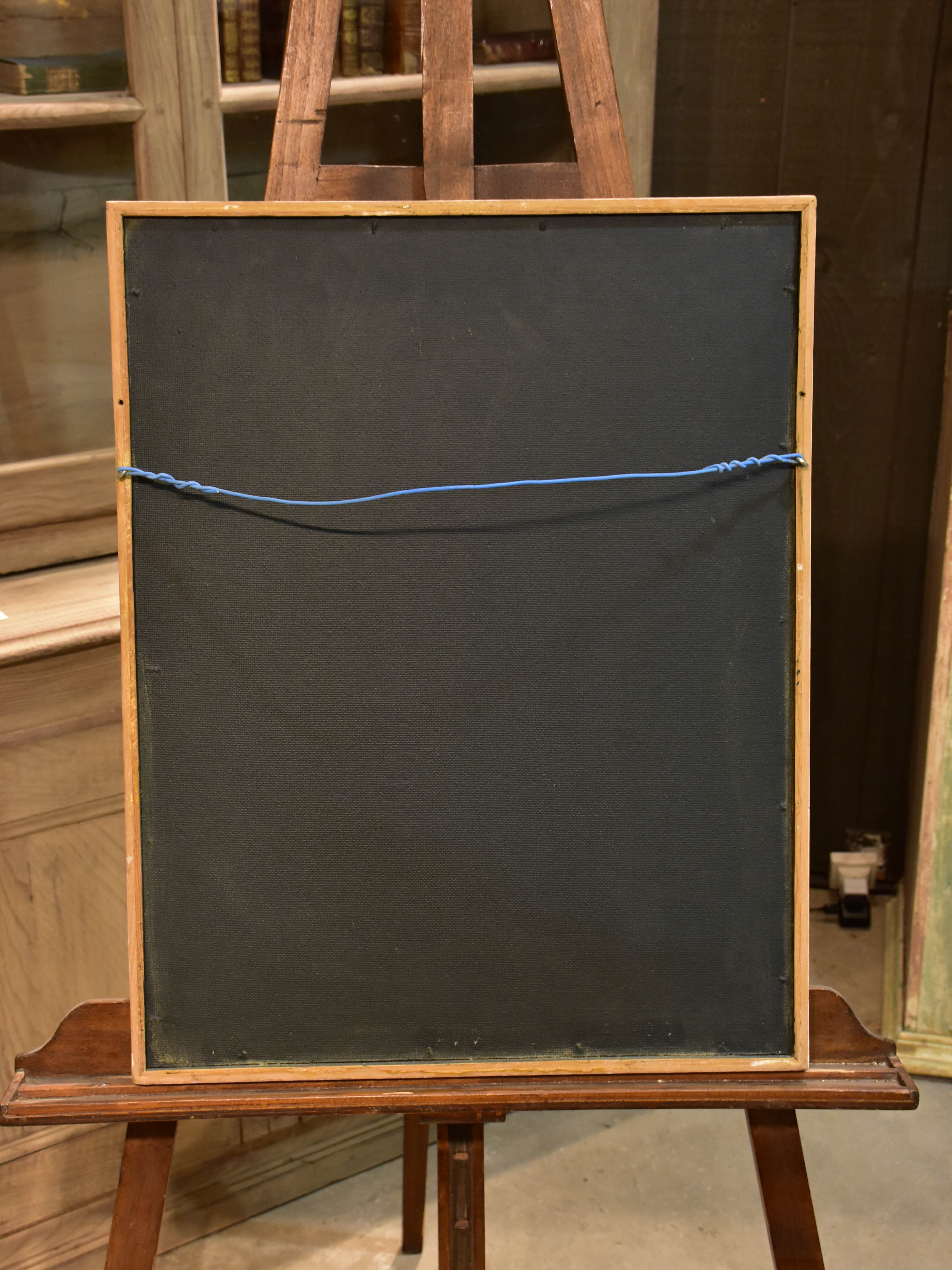 Late 19th century rectangular French mirror with large pearl border