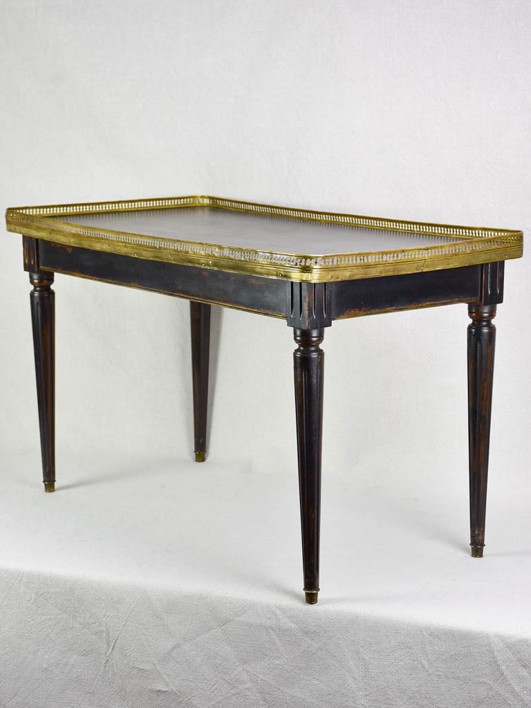Louis XVI style coffee table with gallery edge 17¼" x 33½"