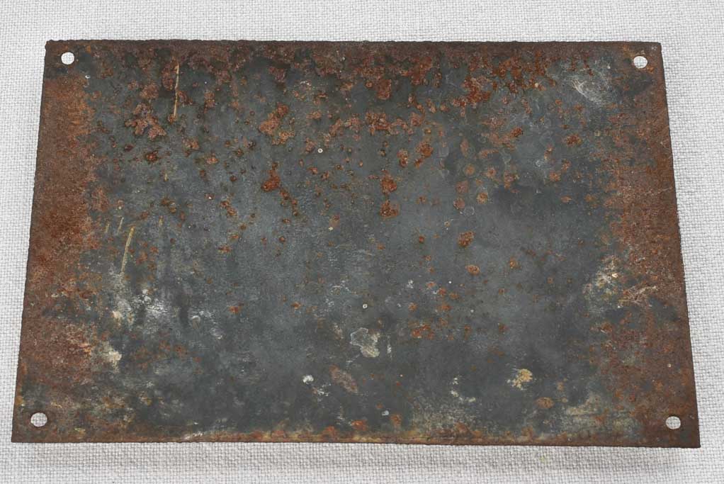 Vintage enamel plaque, BUREAU 5½ x 8""