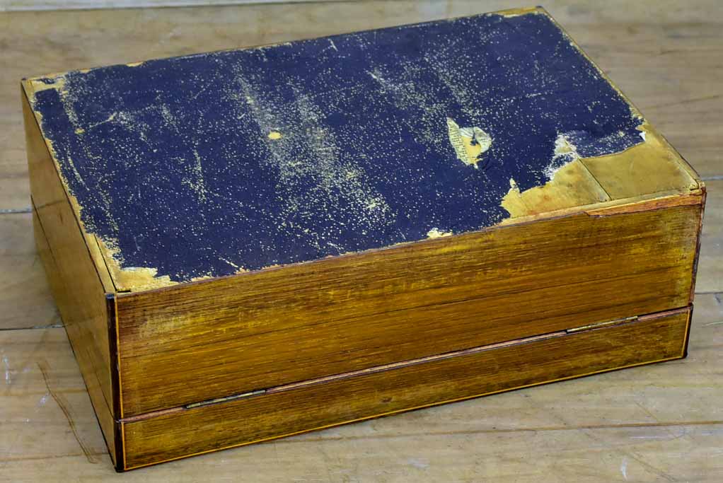 Antique French marquetry storage box