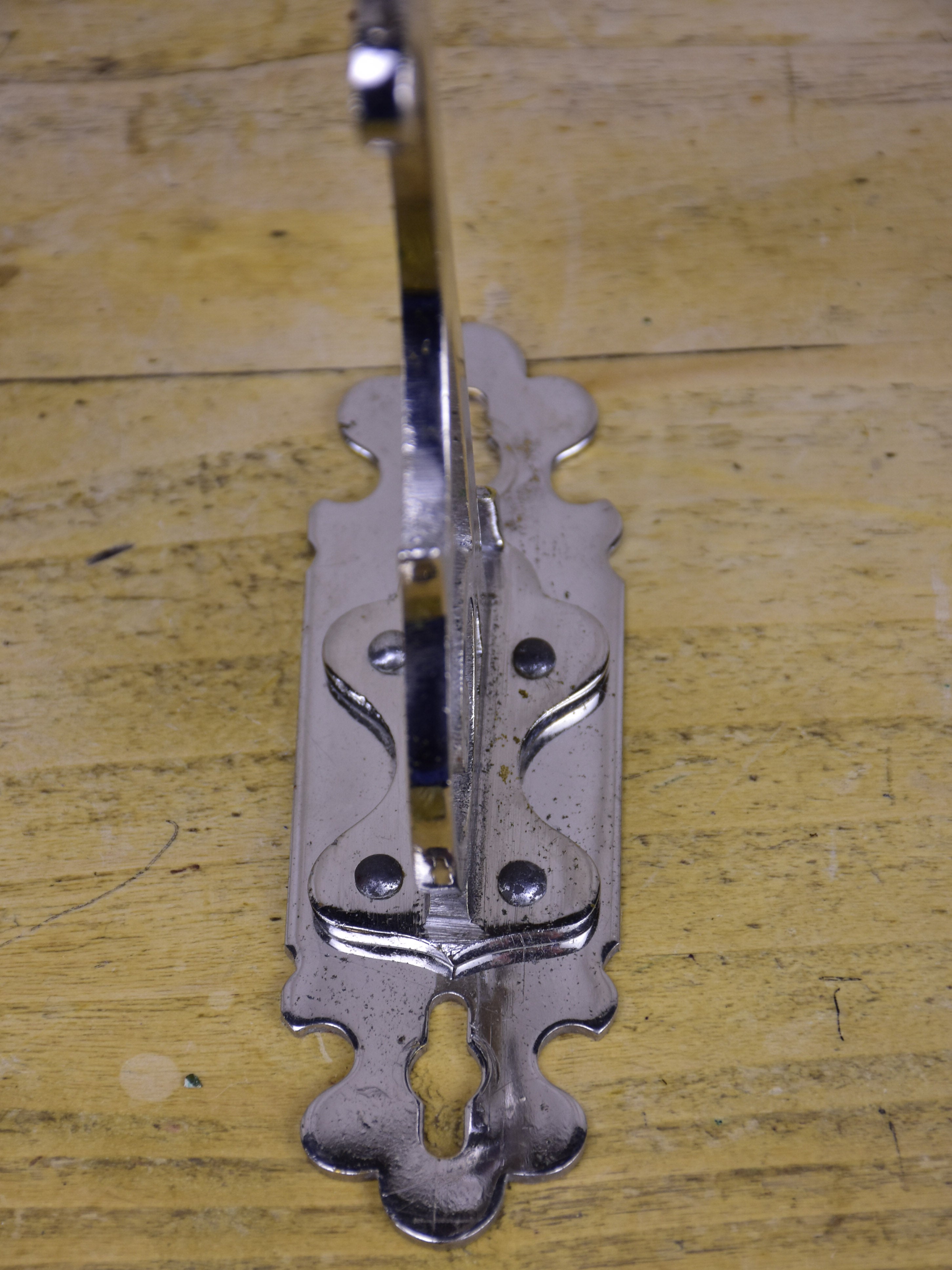 Small pair of antique French wall brackets for glass shelves