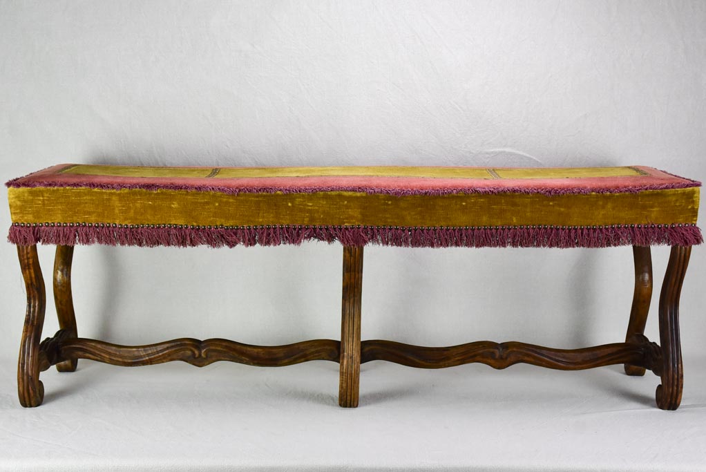Early twentieth century upholstered bench seat from a theater 51½"