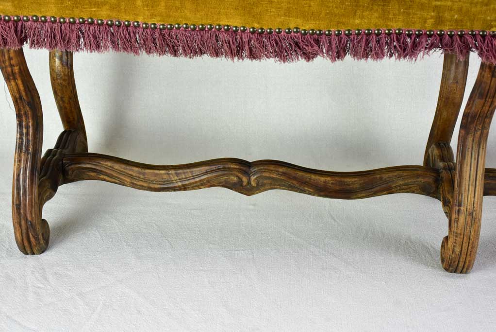 Early twentieth century upholstered bench seat from a theater 51½"