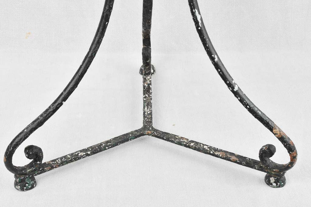 Antique French garden table w/ black patina