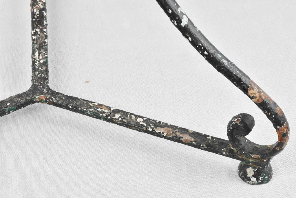 Antique French garden table w/ black patina