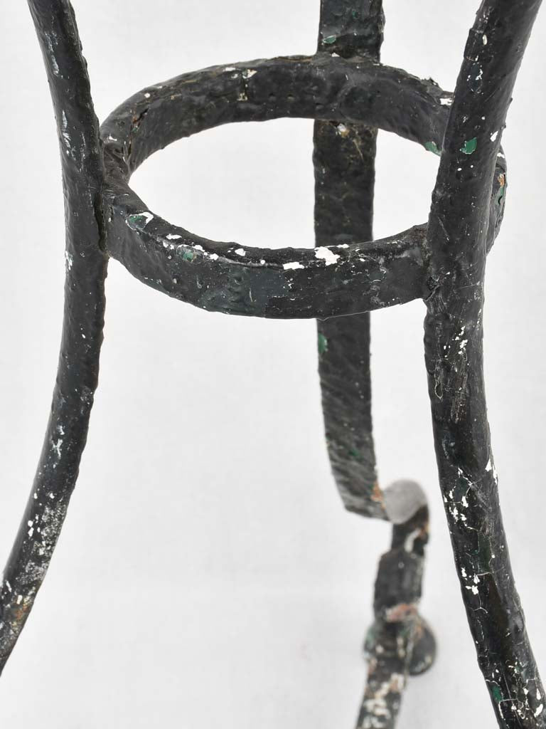 Antique French garden table w/ black patina