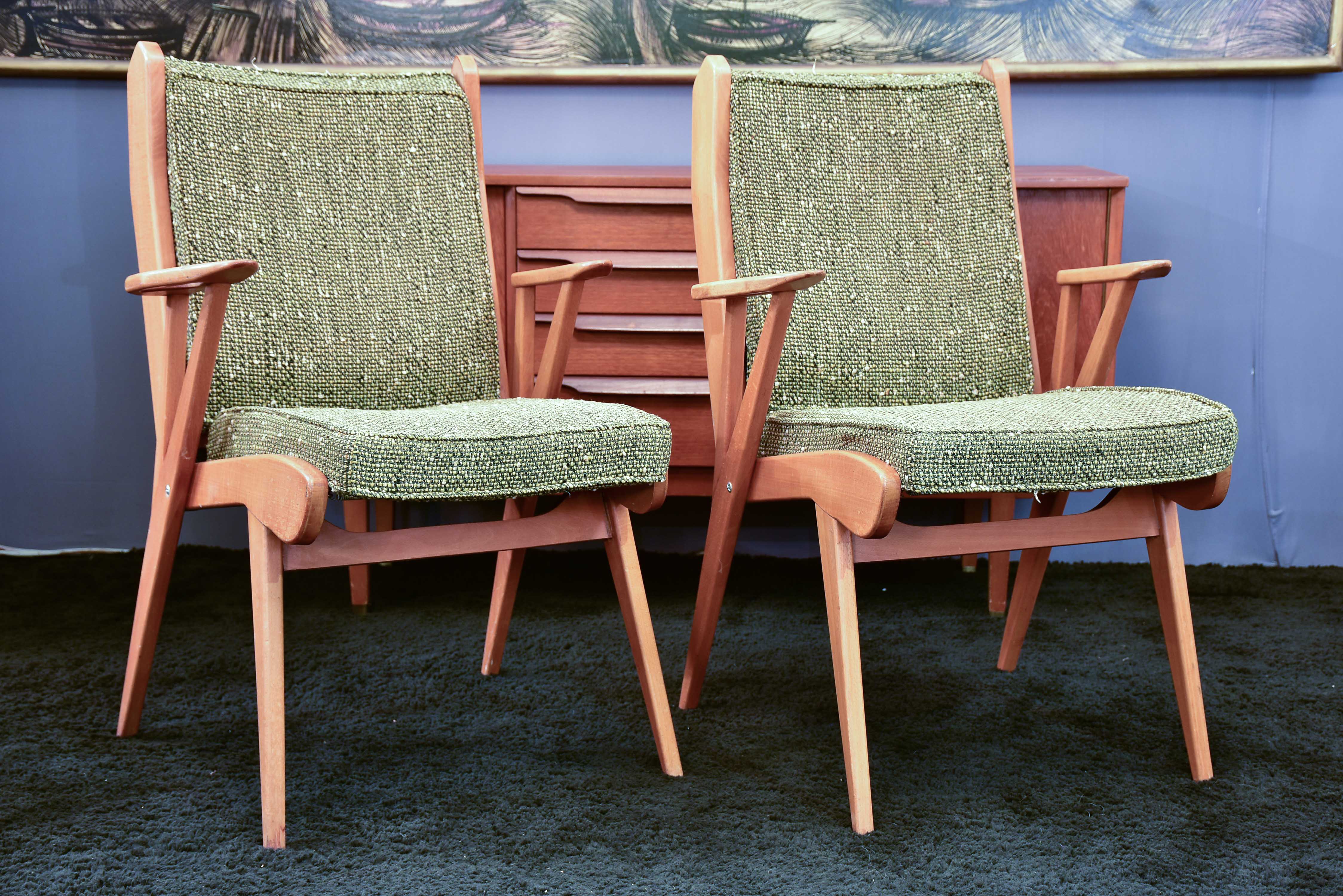 Pair of vintage Scandinavian armchairs