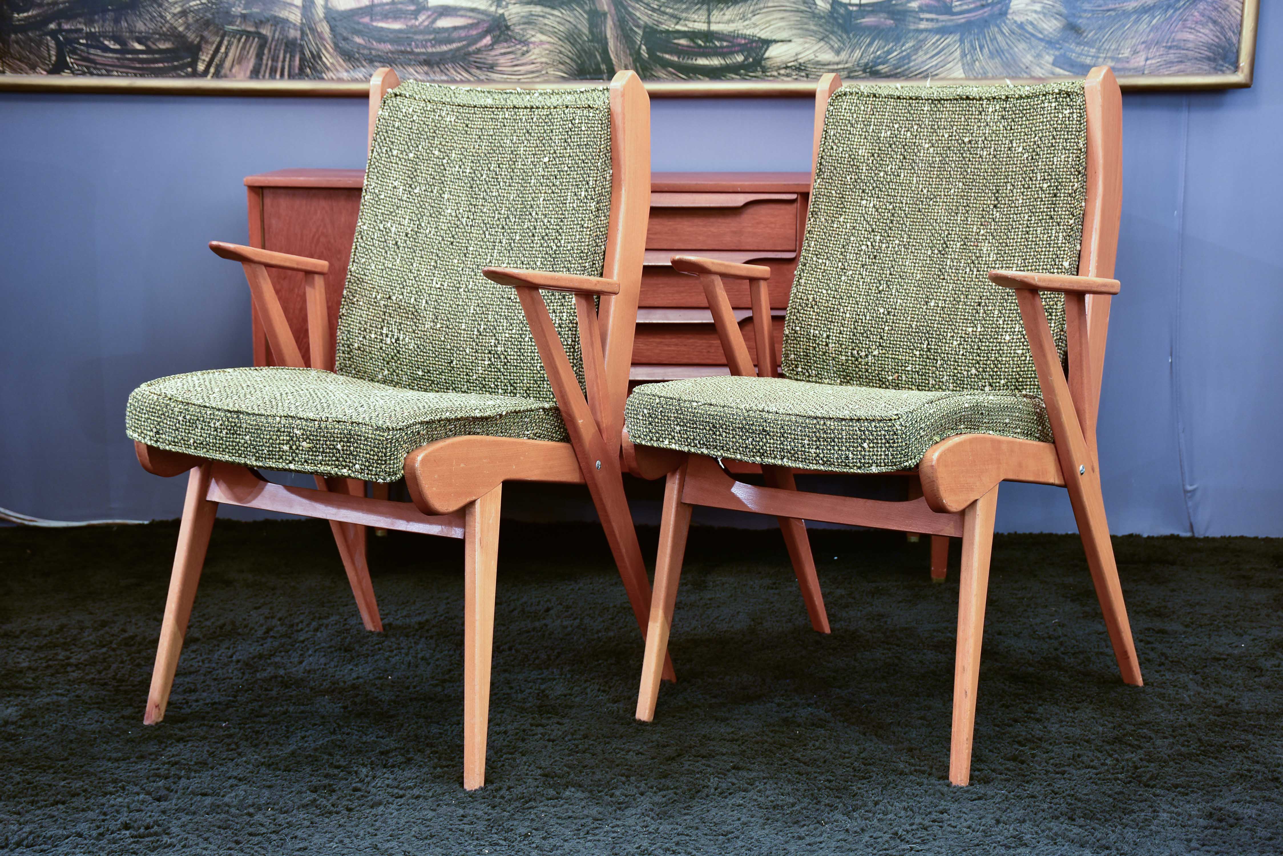 Pair of vintage Scandinavian armchairs