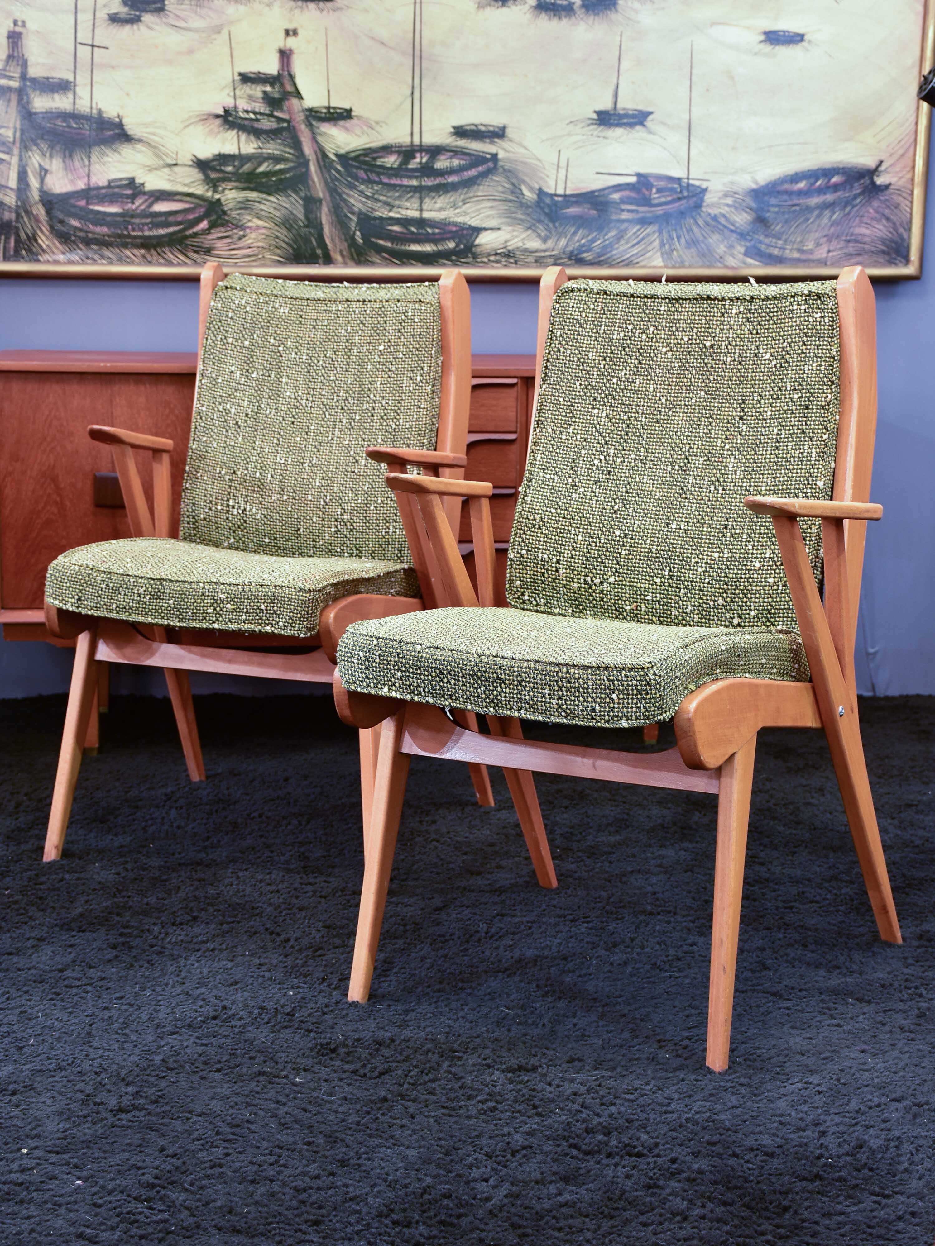 Pair of vintage Scandinavian armchairs