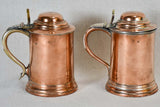 Antique German copper chope pair