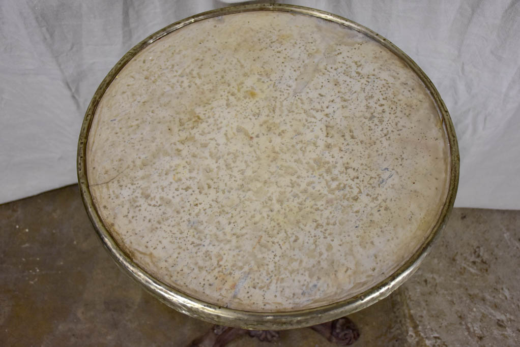 Round marble French bistro table