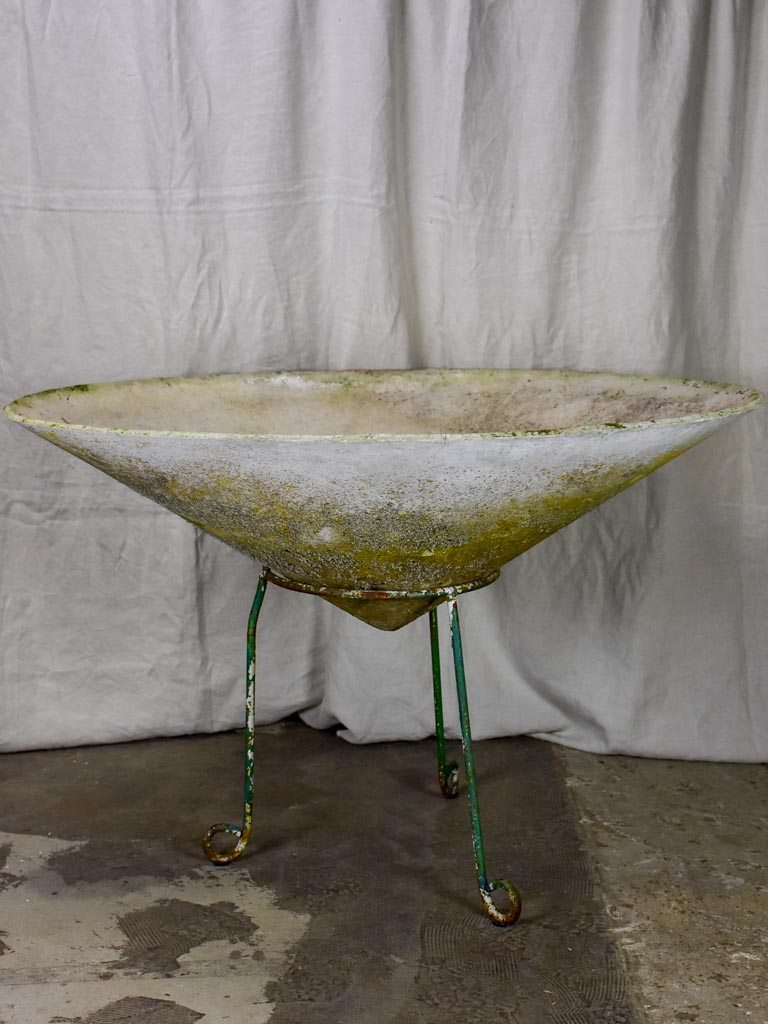 Giant Willy Guhl vintage garden planter on stand
