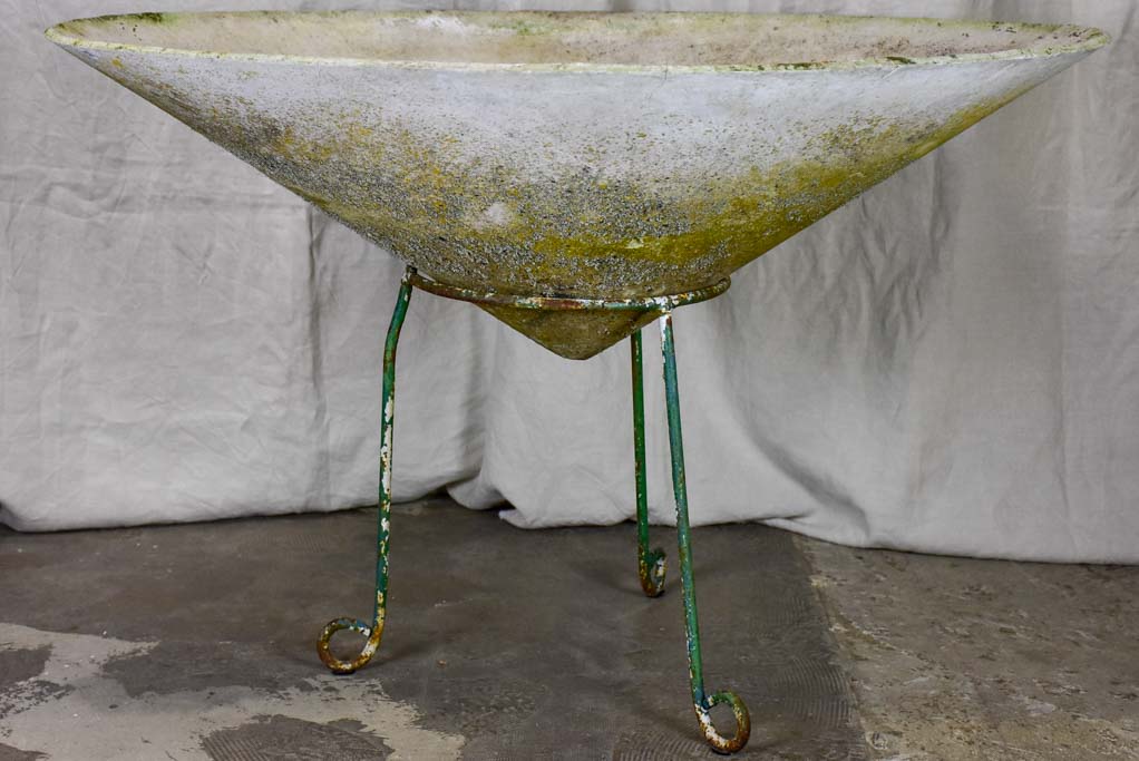 Giant Willy Guhl vintage garden planter on stand