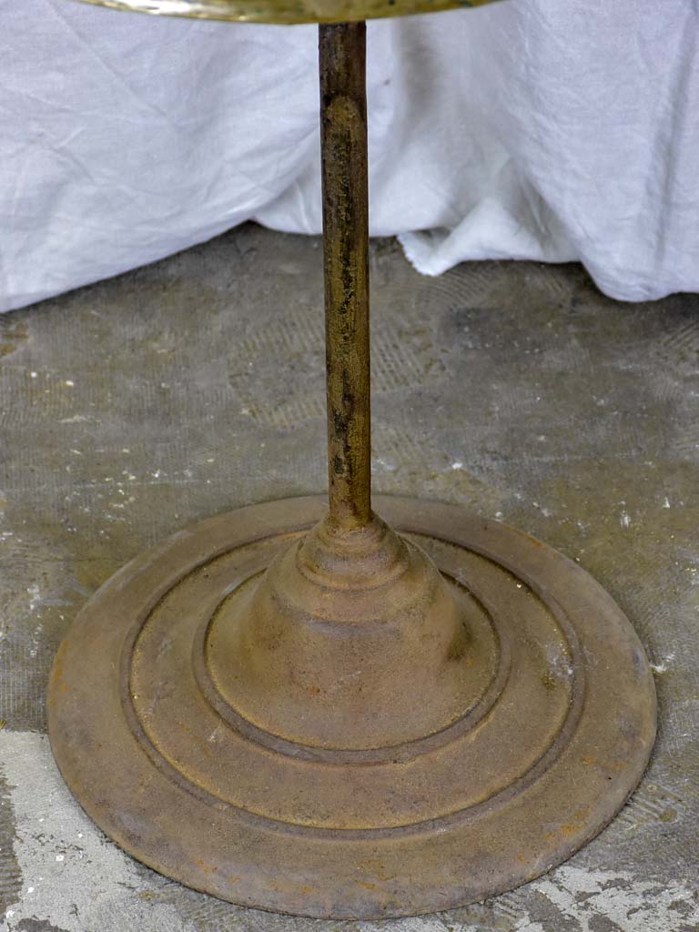 Antique French bistro table with mosaic top