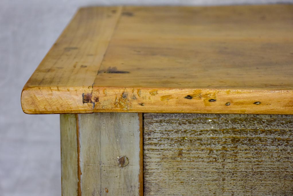 Antique French drapery table / behind couch table
