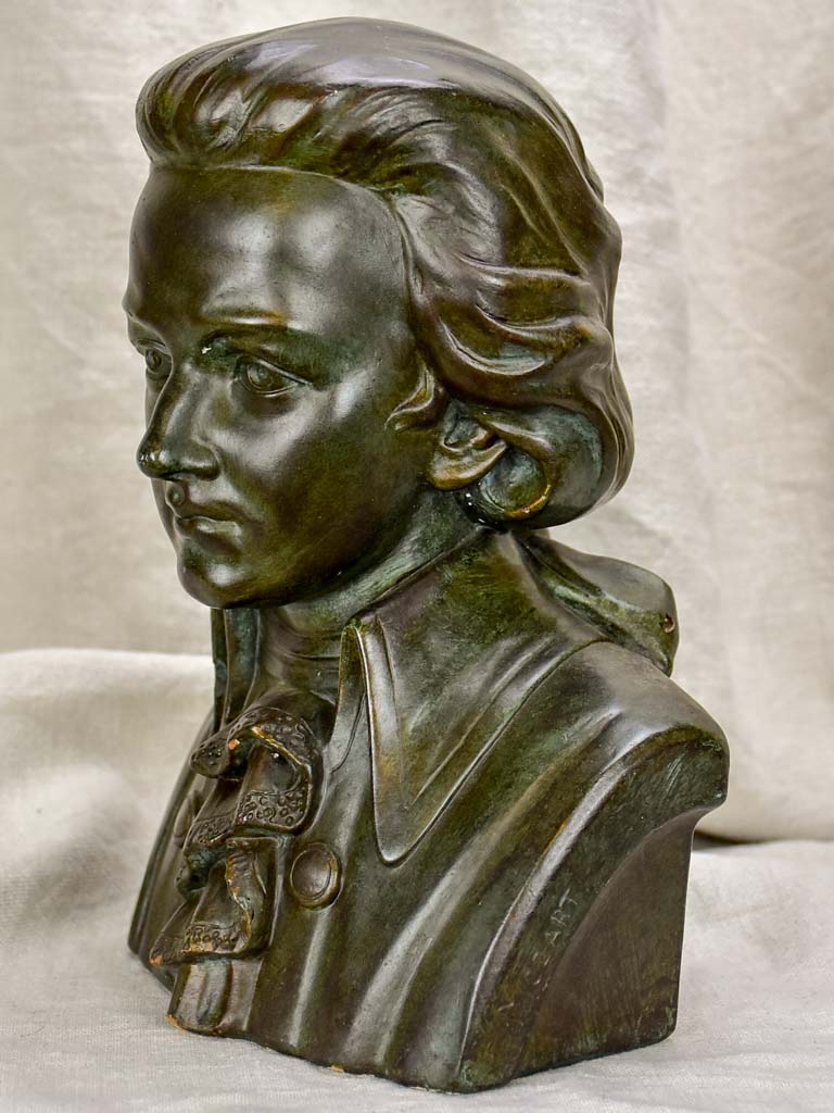 Vintage French bust of Mozart