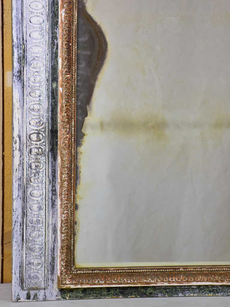 Stunning mantle trumeau mirror from the early 19th century and original patina 39" x 58¼"