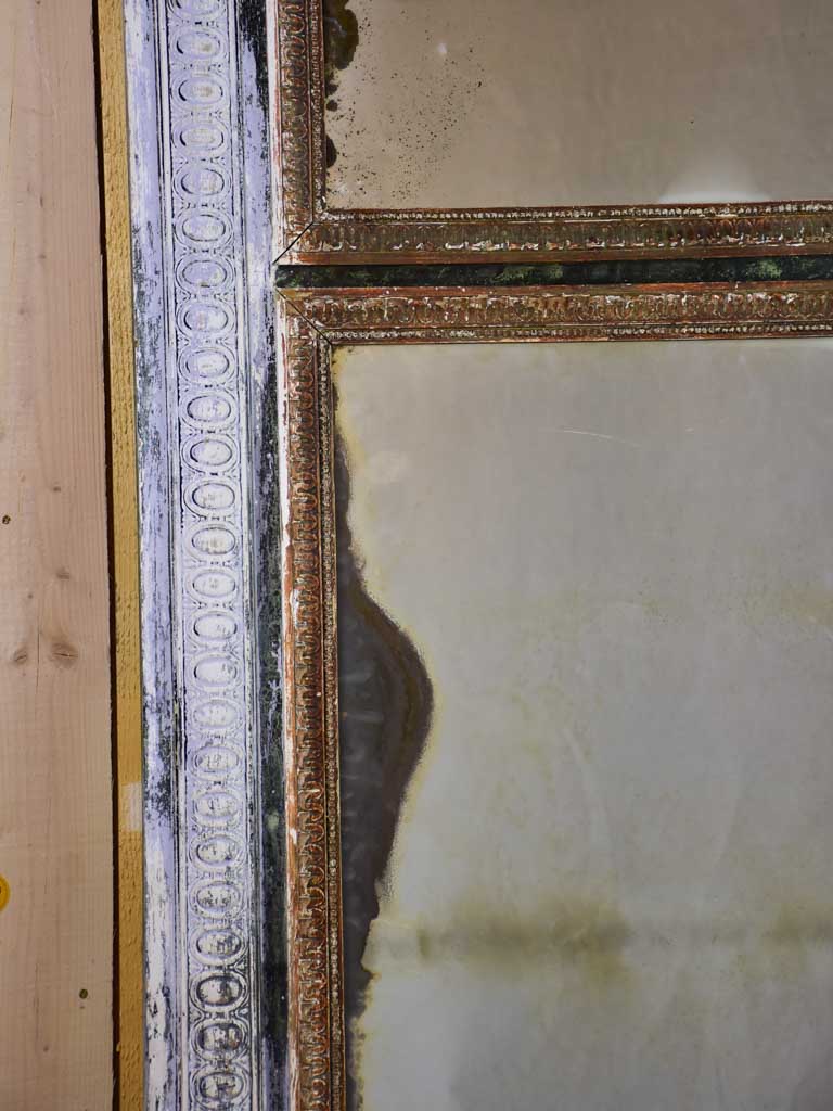 Stunning mantle trumeau mirror from the early 19th century and original patina 39" x 58¼"
