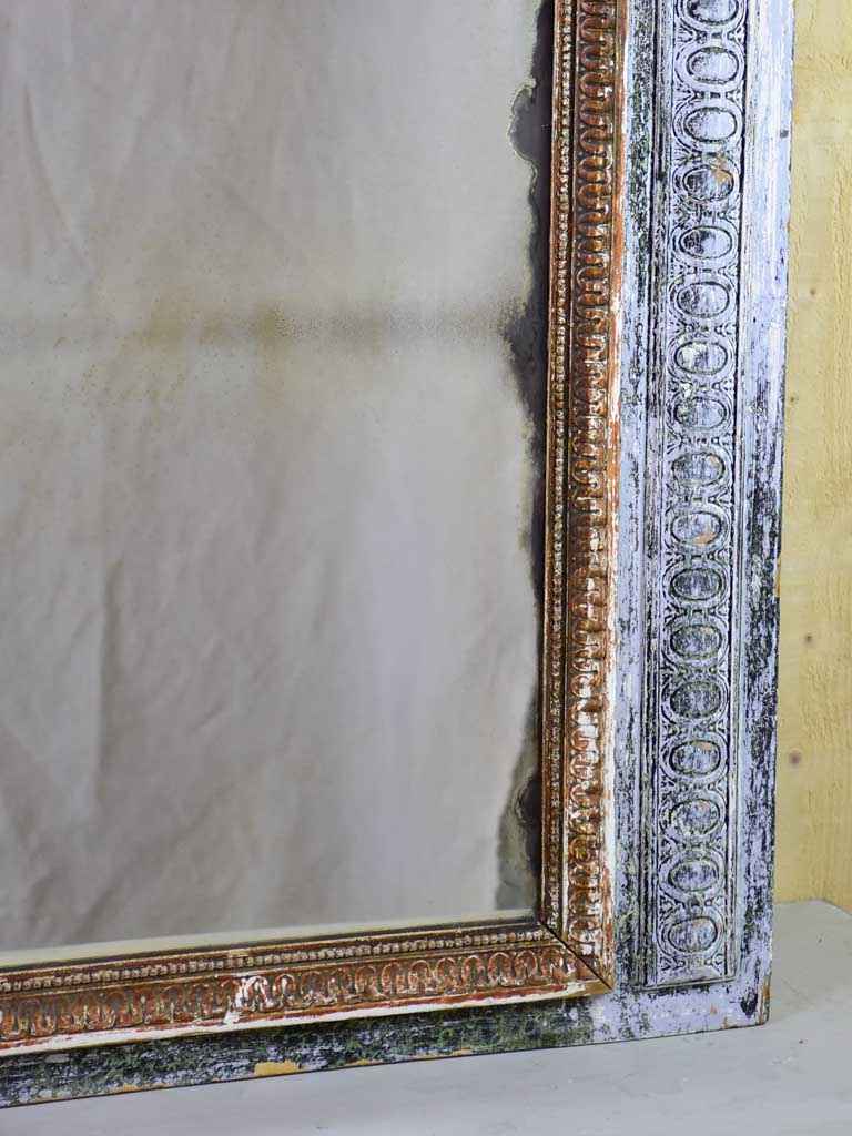 Stunning mantle trumeau mirror from the early 19th century and original patina 39" x 58¼"