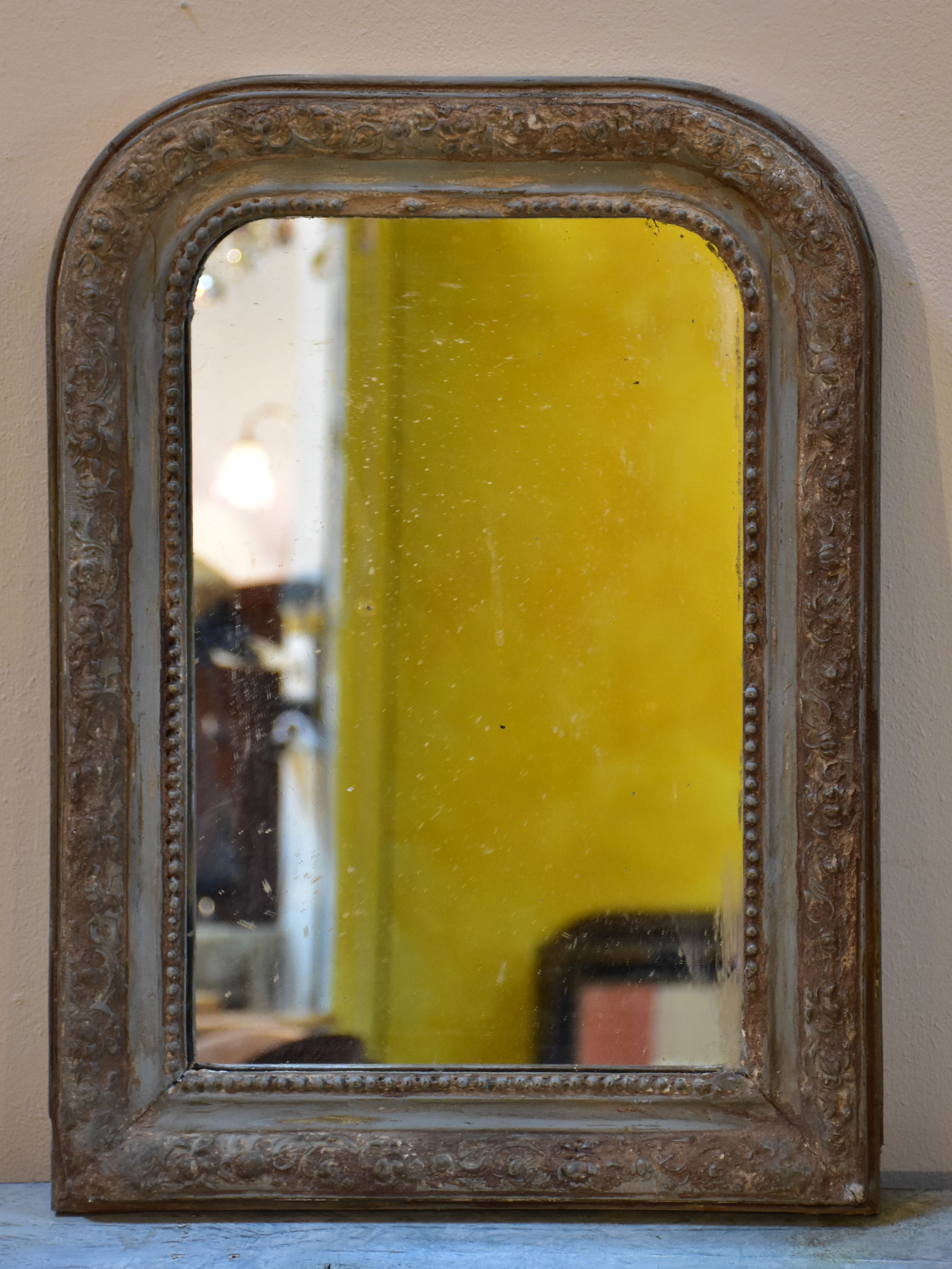 Small 19th century French Louis Philippe mirror with original glass