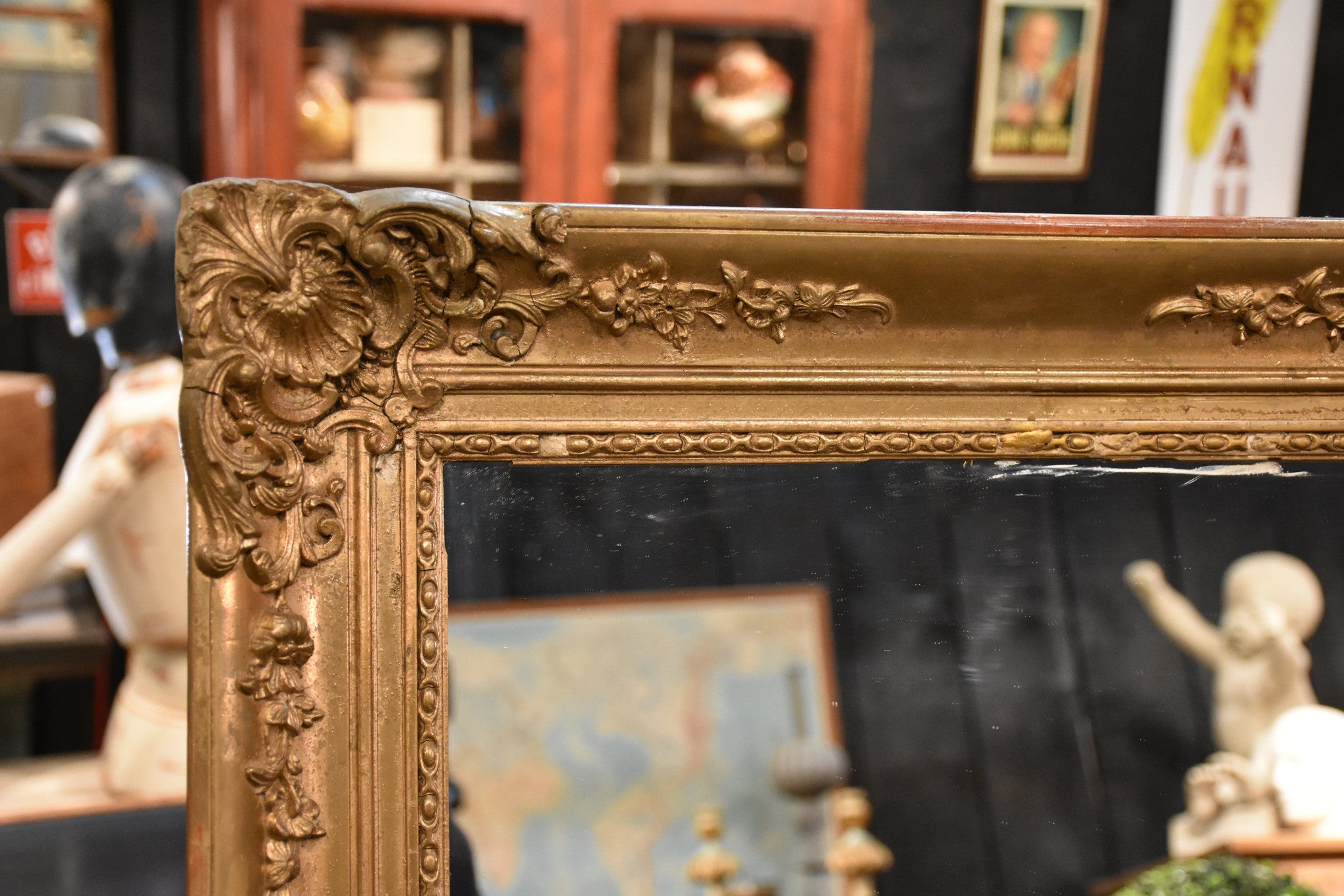 French giltwood mirror – early 19th century