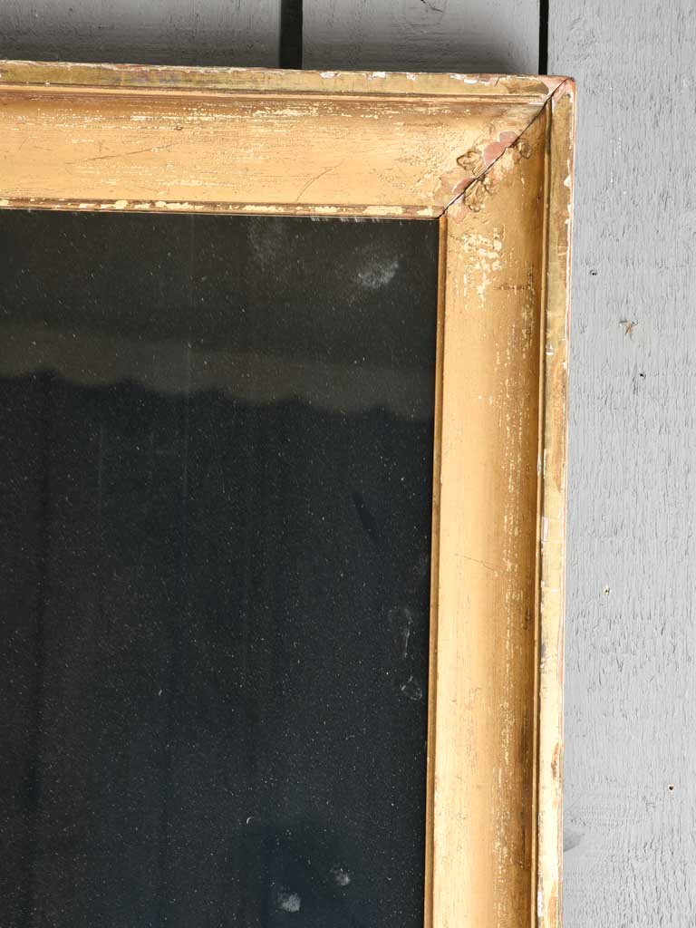 Large 19th century rectangular mirror with gilded frame 51¼" x 43¼"