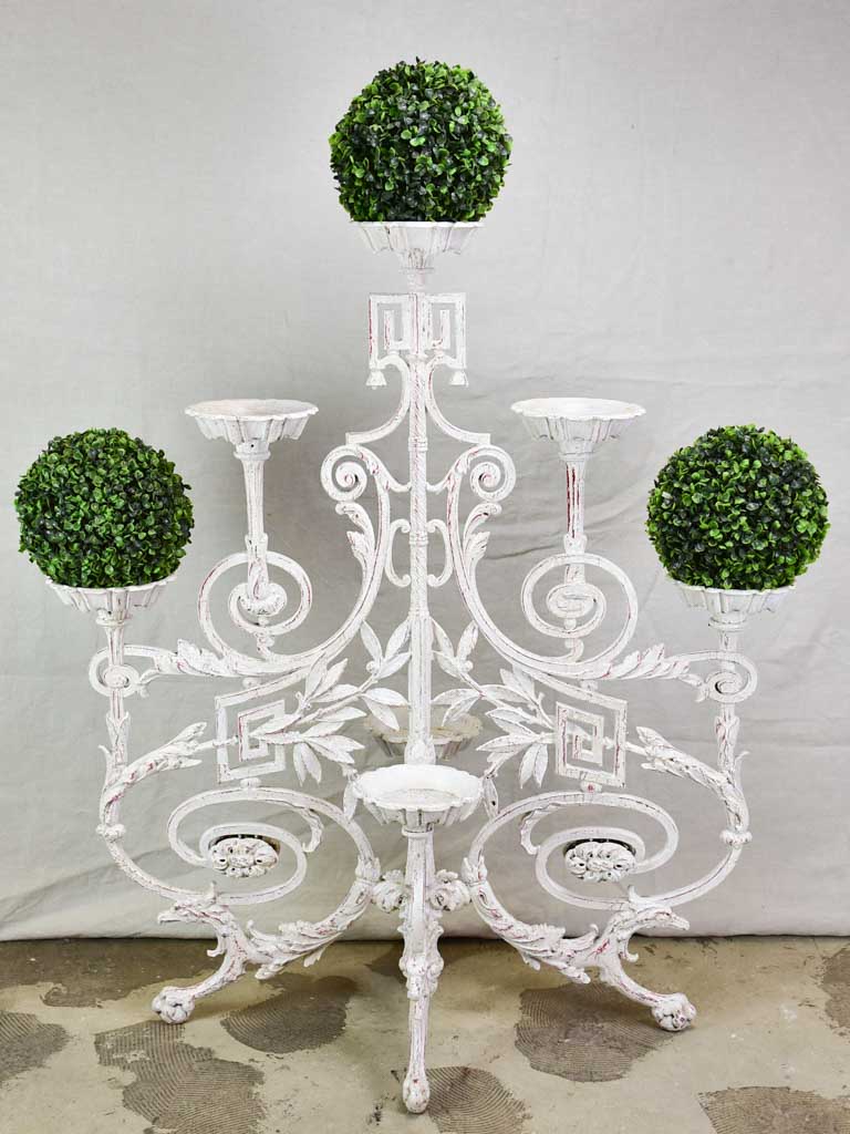 Napoleon III cast iron plant stand 43¾"