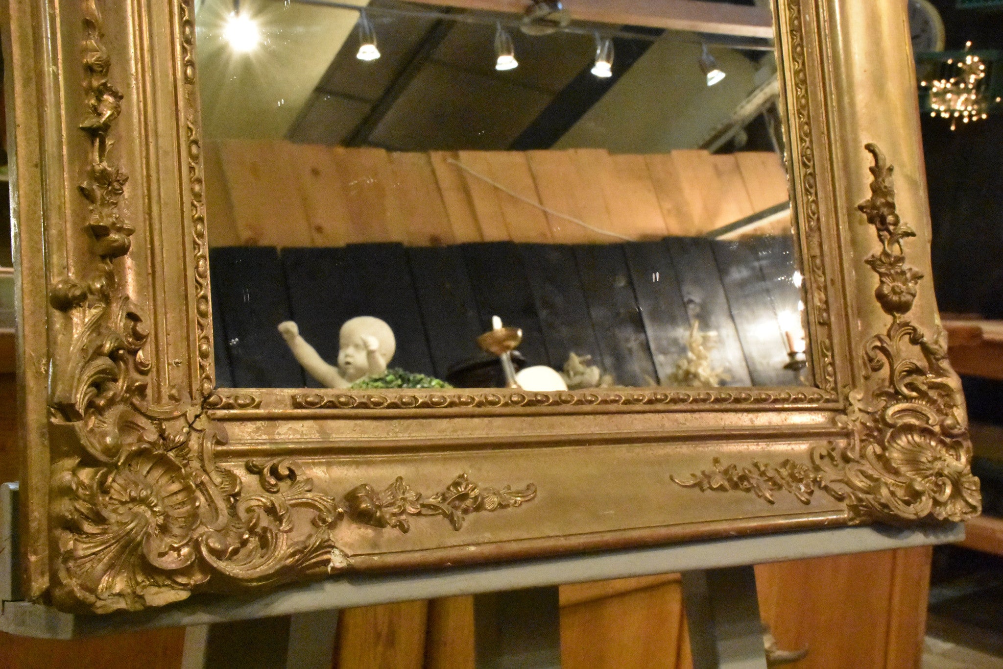 French giltwood mirror – early 19th century