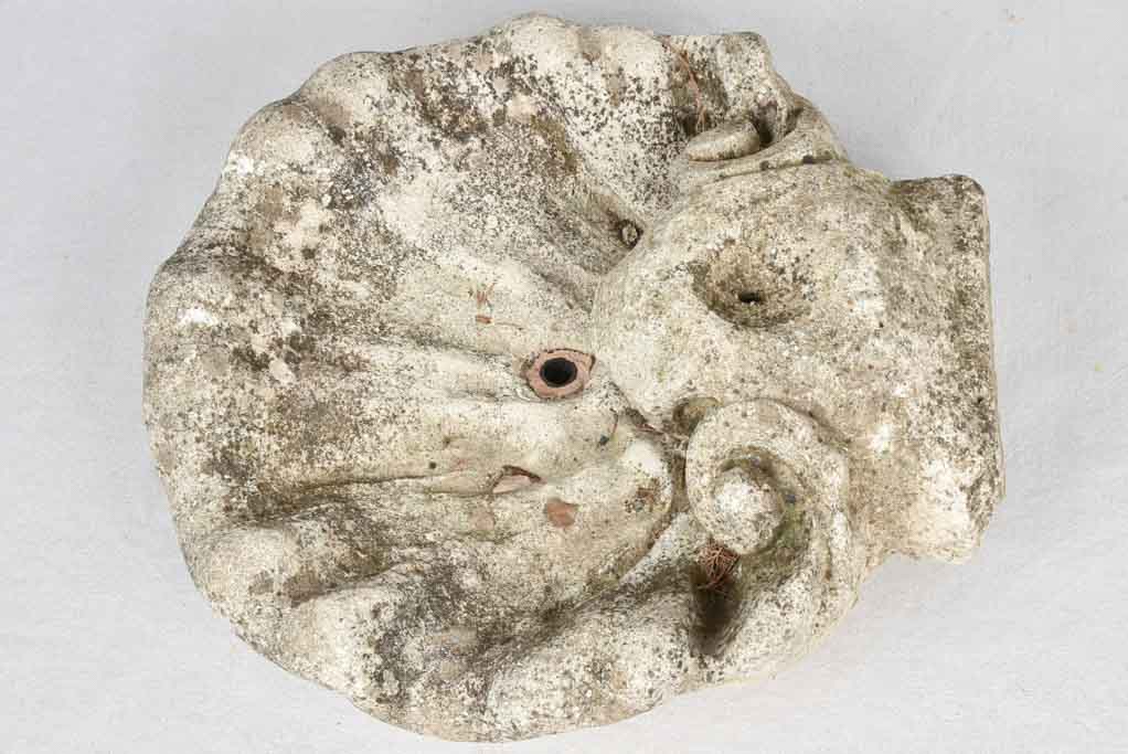 Aged concrete 1970s decorative fountain