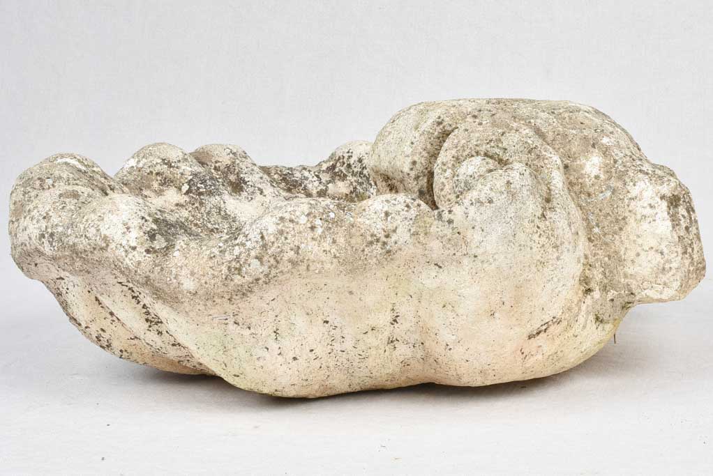 Rustic weathered salvaged bird bath