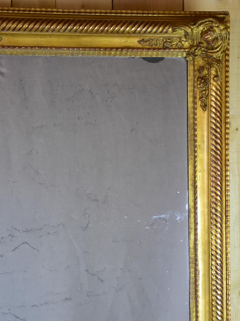 Large 19th-century French gilded mirror 32¼" x 50"