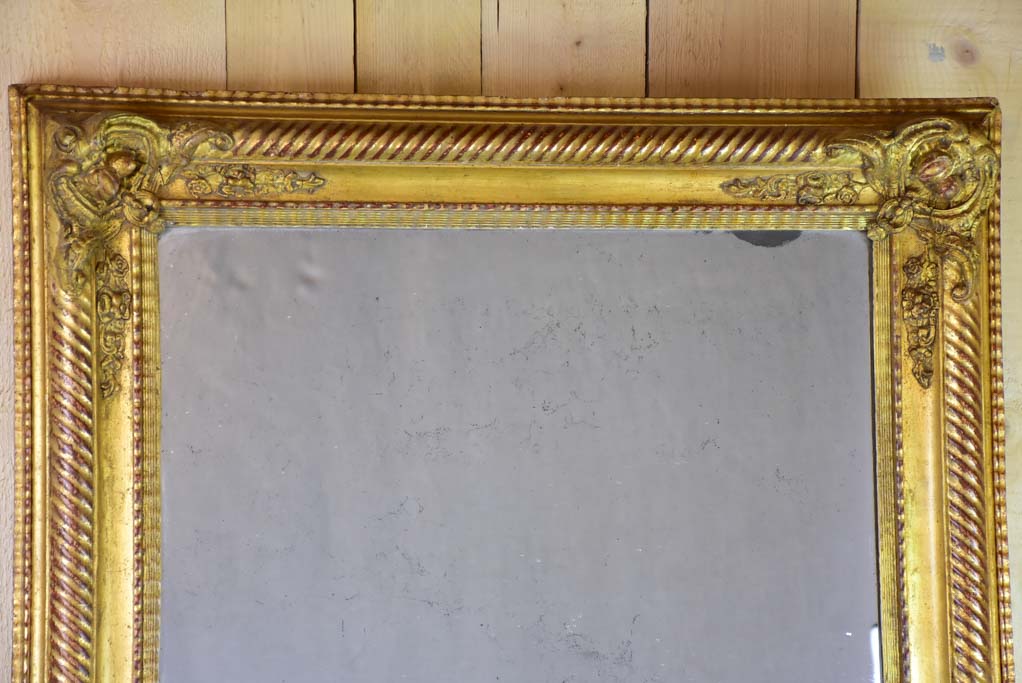 Large 19th-century French gilded mirror 32¼" x 50"