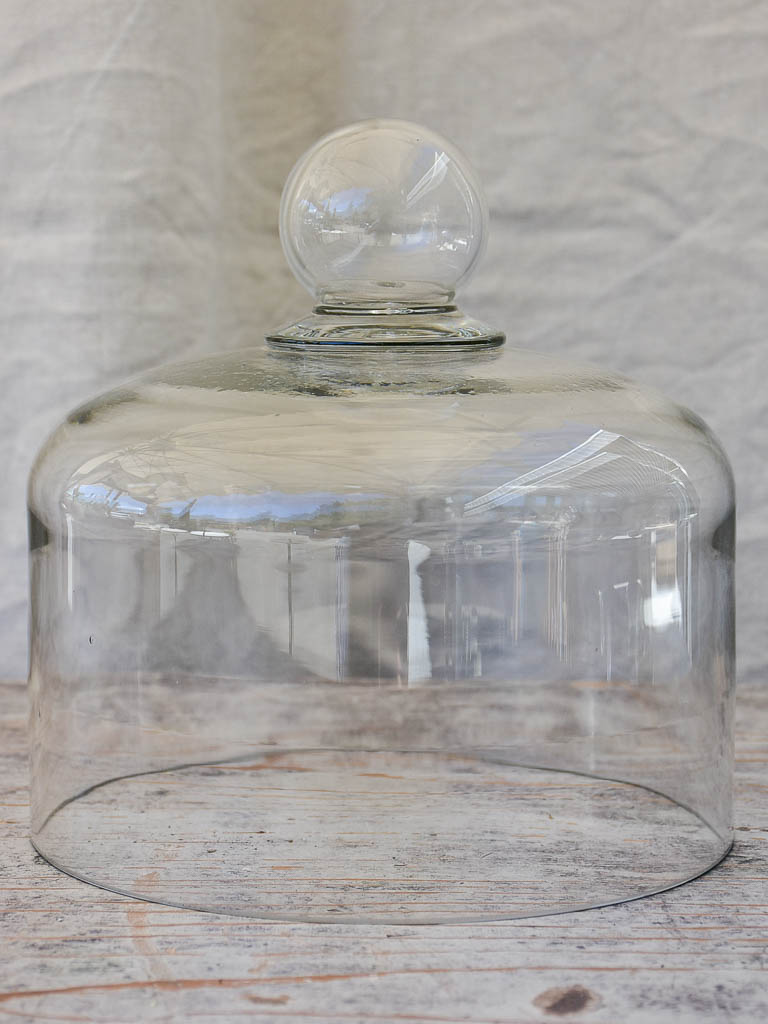 Antique Hand-Blown Glass Globe Cloche