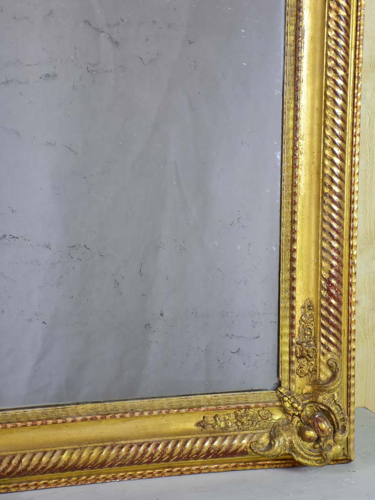Large 19th-century French gilded mirror 32¼" x 50"