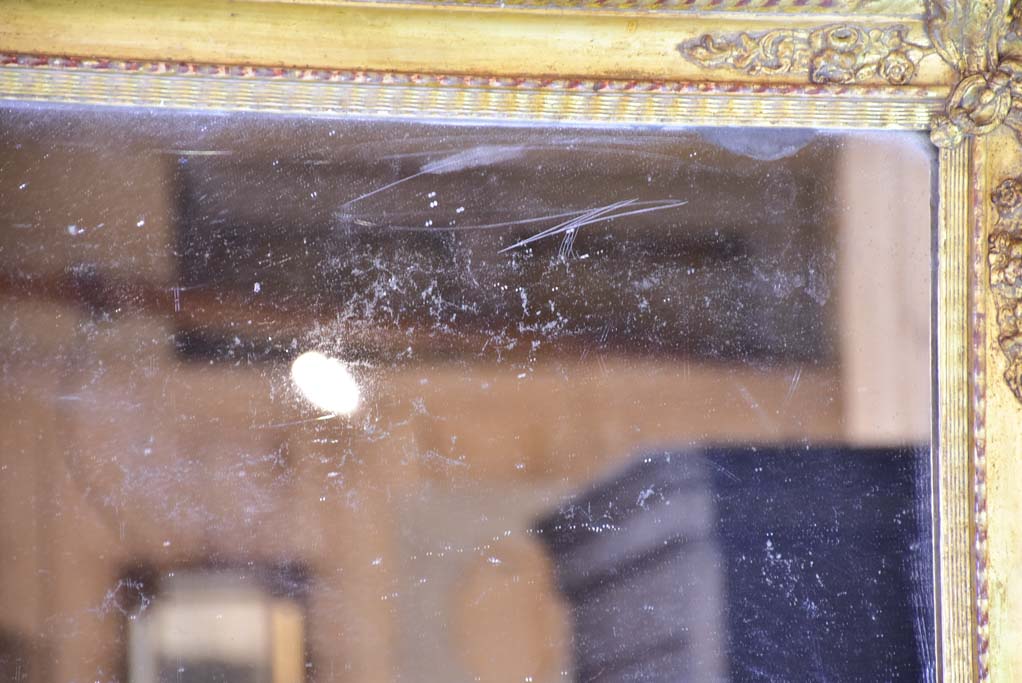 Large 19th-century French gilded mirror 32¼" x 50"