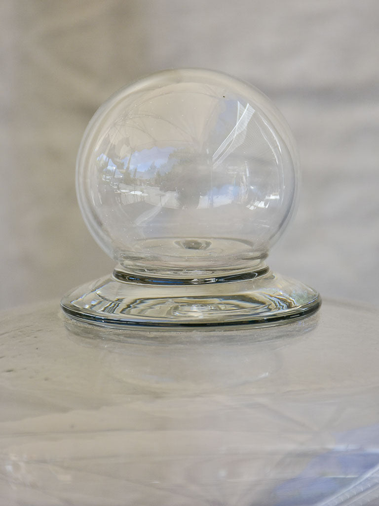 Antique Hand-Blown Glass Globe Cloche