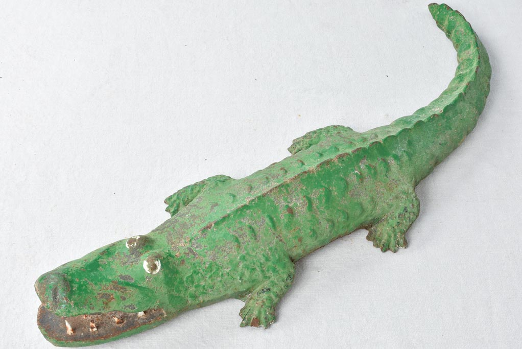 Antique cast iron crocodile sculpture / fountain 43¼"