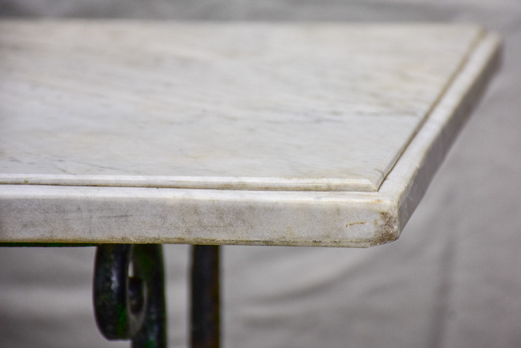 Antique French marble table - butcher's presentation table 25½" x 46¾" x 34¼"